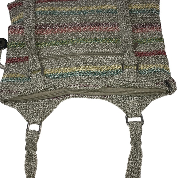 THE SAK Belle Crochet Voyager Colorful  Striped Boho Shoulder Beach Tote Bag - Picture 11 of 16